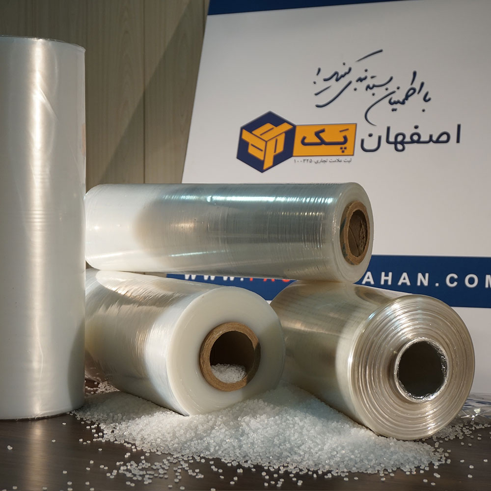 رول فیلم پلی‌اتیلن برای دستگاه شیرینگ پک صنعتی